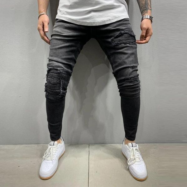 fashion men high waist zipper casual slim denim ripped hole vintage stretch hip hop trousers skinny jeans pants large size#35, Blue
fashion men high waist zipper casual slim denim ripped hole vintage stretch hip hop trousers skinny jeans pants large size#35, Blue