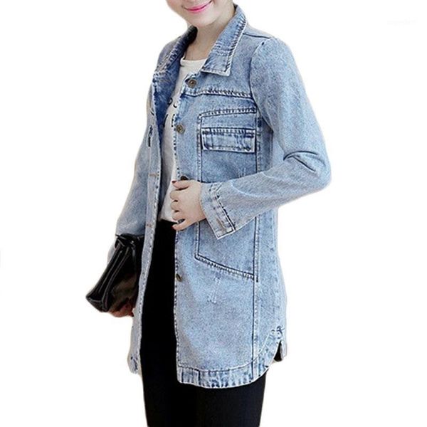 2020 autumn winter new denim jacket women slim long base coat women's casual jeans jackets coats outerwear plus size s-5xl r4491, Black;brown
2020 autumn winter new denim jacket women slim long base coat women's casual jeans jackets coats outerwear plus size s-5xl r4491, Black;brown