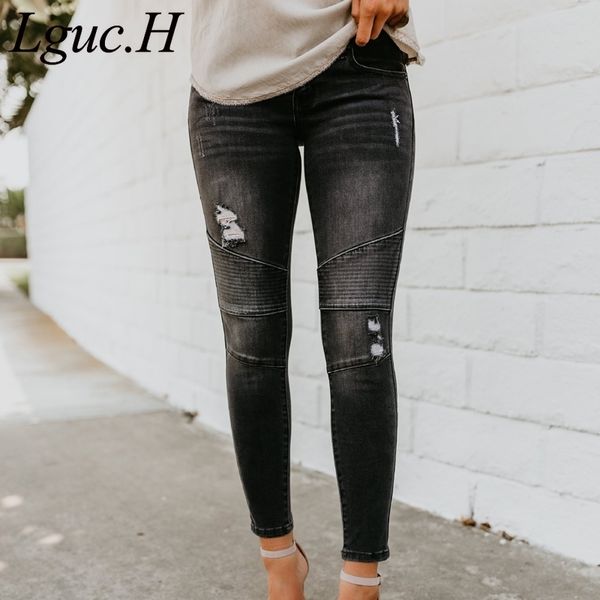 lguc.h moto biker jeans woman stretch thick ripped jeans for women denim womens pants jean femme classic blue black 201106
lguc.h moto biker jeans woman stretch thick ripped jeans for women denim womens pants jean femme classic blue black 201106