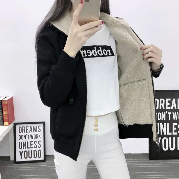 cashmere thickened sweater women autumn winter 2020 new loose korean fashion lambskin coat ins trend, Black
cashmere thickened sweater women autumn winter 2020 new loose korean fashion lambskin coat ins trend, Black