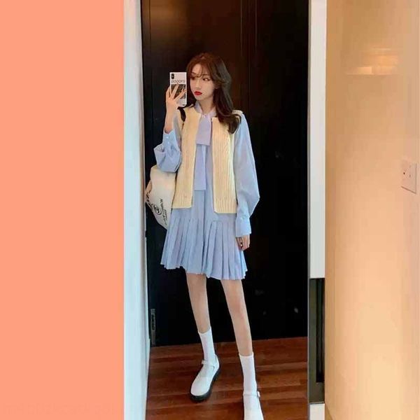2020 new fashion net red elegant style super xianins sen shirt two piece skirt pleated skirtshirt pleated skirt suit autumn 0skgk, Gray
2020 new fashion net red elegant style super xianins sen shirt two piece skirt pleated skirtshirt pleated skirt suit autumn 0skgk, Gray