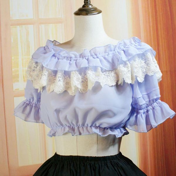 5 colors fashion summer female casual short shirts women vintage gothic lace chiffon blouses ladies lolita bottoming shirts, White
5 colors fashion summer female casual short shirts women vintage gothic lace chiffon blouses ladies lolita bottoming shirts, White