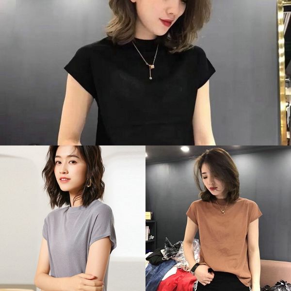 short sleeve t-shirt women's loose 2019 new ins fashionable hong kong style summer wear knitted ice silk t-shirt half sleeve solid blac, White
short sleeve t-shirt women's loose 2019 new ins fashionable hong kong style summer wear knitted ice silk t-shirt half sleeve solid blac, White