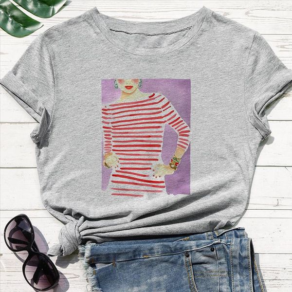 breathable vogue new t shirt women beauty with red stripes graphic print t shirt personality pop design casual shirt, White
breathable vogue new t shirt women beauty with red stripes graphic print t shirt personality pop design casual shirt, White