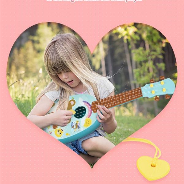 Fashion Musical Instrument Gifts Mini Simulation Guitar 4 String Practices Baby Music Toy Ukelele Basswood Kids Gifts