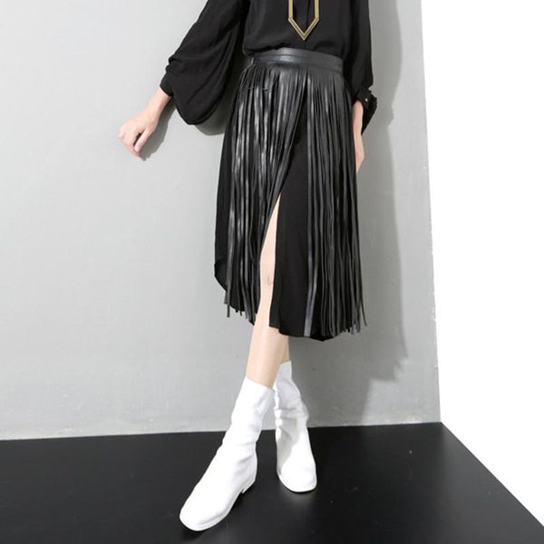 johnature fashion streetwear long tassel belt for women 2020 new pu all season all match solid color black female cummerbunds, Black;brown
johnature fashion streetwear long tassel belt for women 2020 new pu all season all match solid color black female cummerbunds, Black;brown