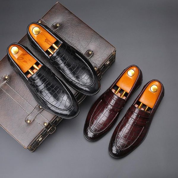 dress shoes 2021 fashion men loafers crocodile pattern pointed toe for formal drees oxford italian leather plus size, Black
dress shoes 2021 fashion men loafers crocodile pattern pointed toe for formal drees oxford italian leather plus size, Black