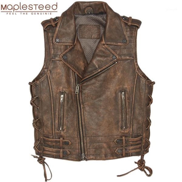 vintage brown thick motorcycle leather vest 100% genuine cowhide men biker vest motor waistcoat man sleeveless jacket m0511, Black
vintage brown thick motorcycle leather vest 100% genuine cowhide men biker vest motor waistcoat man sleeveless jacket m0511, Black