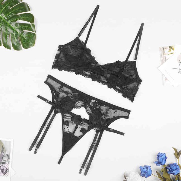 lingerie women thin transparent lace push up bra embroidery bra+garters+thong 3 piece set see through underwear, Black;white
lingerie women thin transparent lace push up bra embroidery bra+garters+thong 3 piece set see through underwear, Black;white