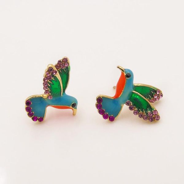 1 pair alloy cute animal flying bird hummingbird ear stud earrings for women girl creative jewelry gift cute stud earrings, Golden;silver
1 pair alloy cute animal flying bird hummingbird ear stud earrings for women girl creative jewelry gift cute stud earrings, Golden;silver