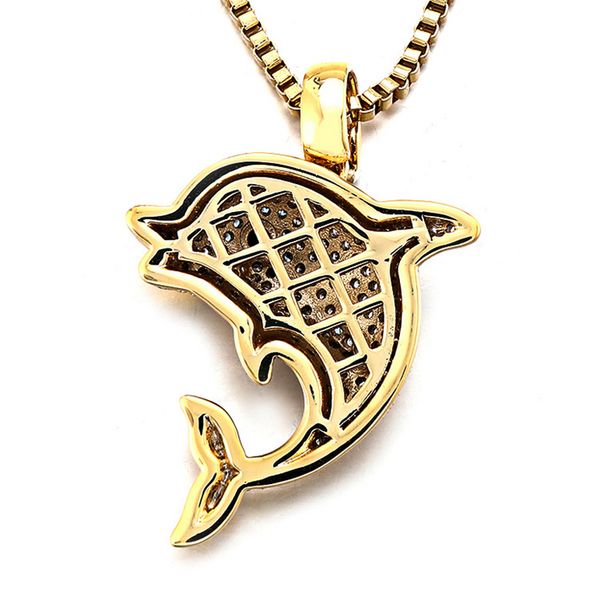 europe and america creative dolphin pendants inlaid with zircon copper plated 14k gold animal necklace sterling silver hip hop necklace whol
europe and america creative dolphin pendants inlaid with zircon copper plated 14k gold animal necklace sterling silver hip hop necklace whol