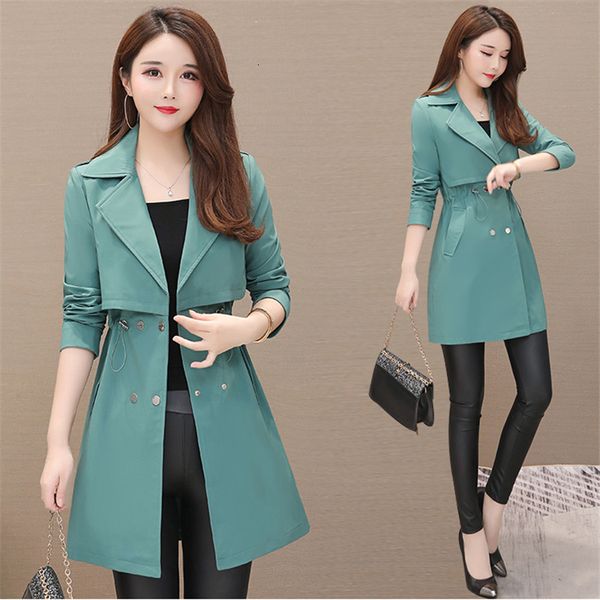mid-length elegant women's trench coat fashion suit collar korean long sleeve drawstring windbreaker female outwear pink h131, Tan;black
mid-length elegant women's trench coat fashion suit collar korean long sleeve drawstring windbreaker female outwear pink h131, Tan;black