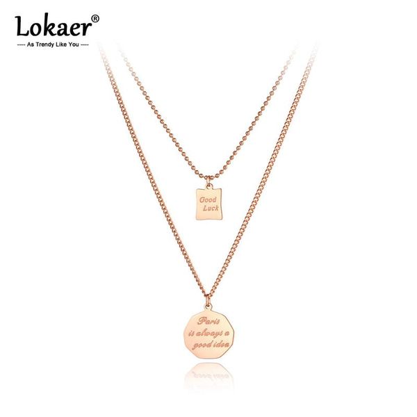lokaer trendy stainless steel good luck charm pendant necklaces bohemia double layer o-chain choker necklace for women n20294, Silver
lokaer trendy stainless steel good luck charm pendant necklaces bohemia double layer o-chain choker necklace for women n20294, Silver