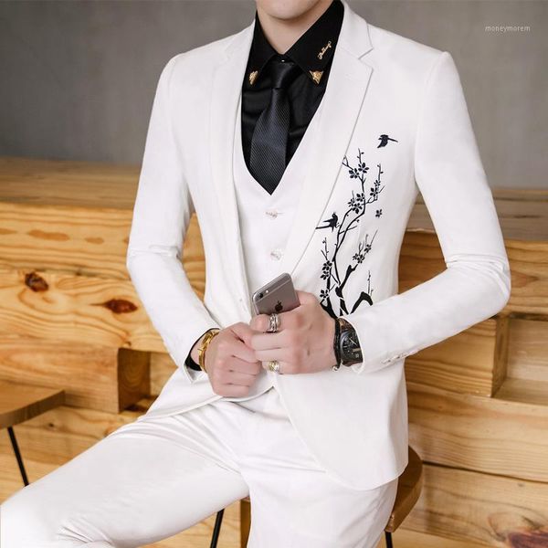 male hair stylist suits korean slim bar night games master occupation overalls embroidered three-piece suit1, White;black
male hair stylist suits korean slim bar night games master occupation overalls embroidered three-piece suit1, White;black