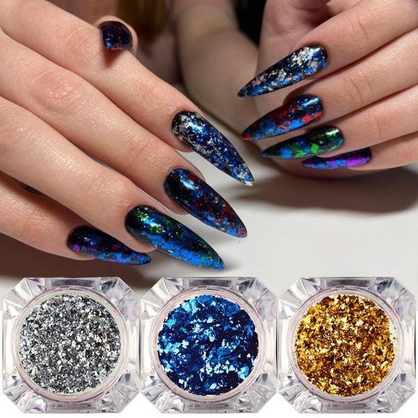 nail glitter 1bo flakes mirror powder sequins chrome gold silver irregular aluminum manicure art decorations lecb01-08, Silver;gold
nail glitter 1bo flakes mirror powder sequins chrome gold silver irregular aluminum manicure art decorations lecb01-08, Silver;gold