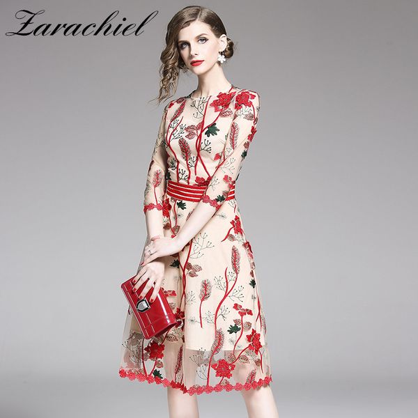 casual dresses 3d red floral embroidery summer dress 2021 women beach midi mesh lace party vestido, Black;gray
casual dresses 3d red floral embroidery summer dress 2021 women beach midi mesh lace party vestido, Black;gray