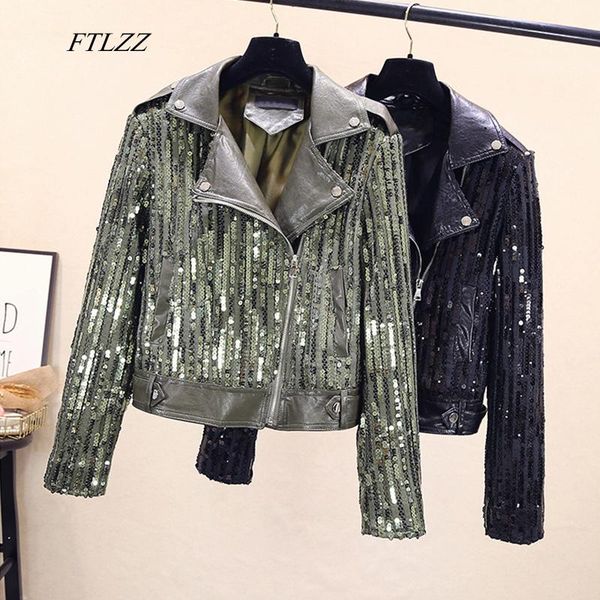 ftlzz women faux soft leather basic jackets turndown collar rivet zipper pu motorcycle coat female club sequin leather outerwear, Black
ftlzz women faux soft leather basic jackets turndown collar rivet zipper pu motorcycle coat female club sequin leather outerwear, Black