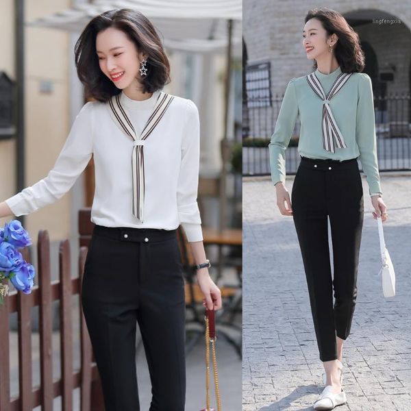 fashion 2 piece women blouses & shirts white long sleeve office ladies pant and sets pantsuits styles1 
fashion 2 piece women blouses & shirts white long sleeve office ladies pant and sets pantsuits styles1