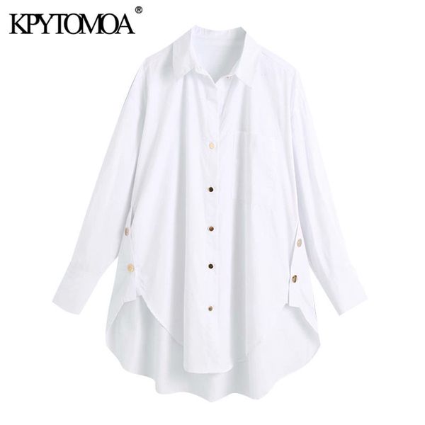 kpytomoa women fashion with side buttons loose asymmetrical blouses vintage long sleeve pockets female shirts chic 201126, White
kpytomoa women fashion with side buttons loose asymmetrical blouses vintage long sleeve pockets female shirts chic 201126, White