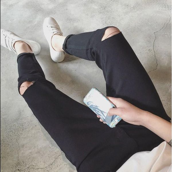 2020 fashion jeans harem knee hole foot men's pencil pants teenagers hip hop casual black blue denim cowboy trousers1
2020 fashion jeans harem knee hole foot men's pencil pants teenagers hip hop casual black blue denim cowboy trousers1