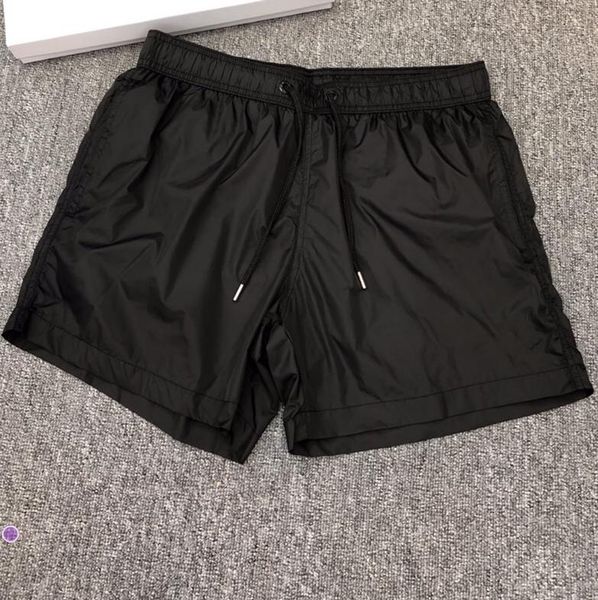 

summer men nylon swim shorts fashion designer gentleman side pockets swimear boy zipper closure back pocket tonal drawcord short pants, White;black