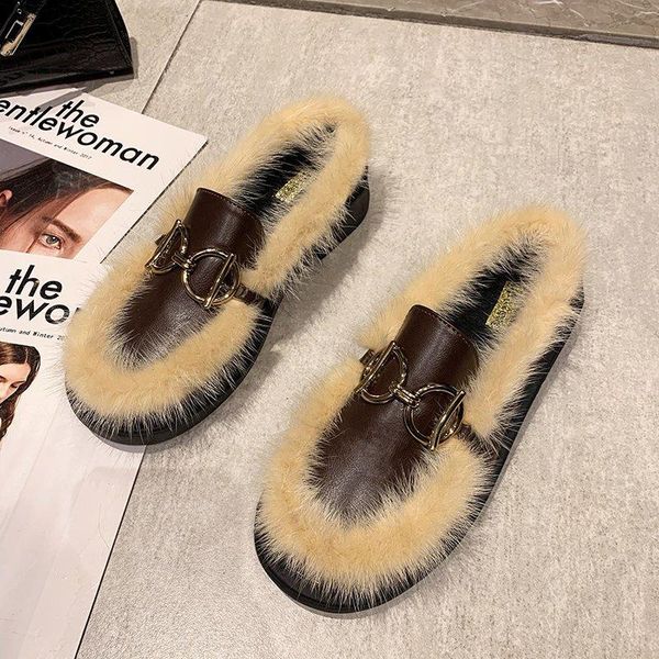2020 new winter women hairy shoes plus velvet warm low heel peas shoes outer wear thick sole inner increase single loafers, Black
2020 new winter women hairy shoes plus velvet warm low heel peas shoes outer wear thick sole inner increase single loafers, Black