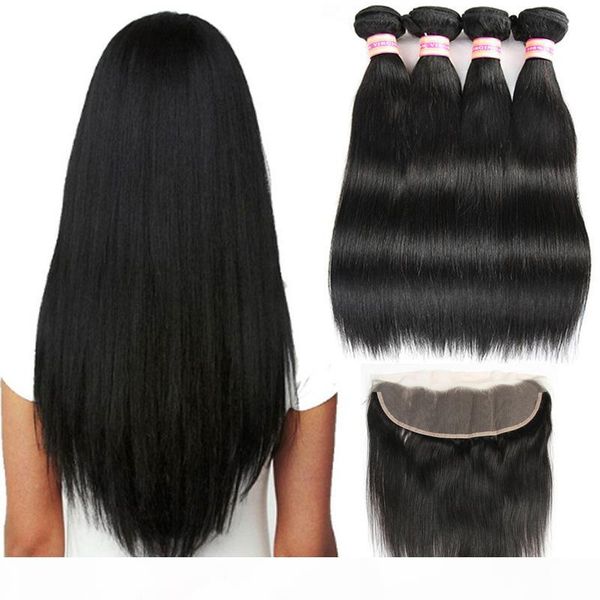 brazilian virgin straight hair with closure ear to ear lace frontal closure with bundles human hair bundles with 13x4 closure, Black;brown 
brazilian virgin straight hair with closure ear to ear lace frontal closure with bundles human hair bundles with 13x4 closure, Black;brown