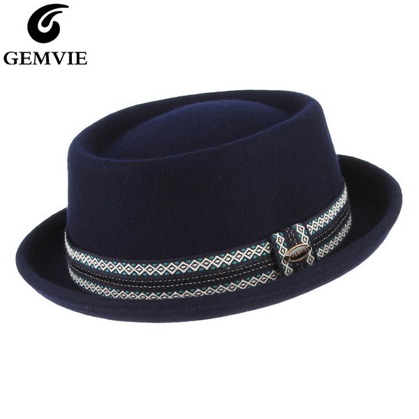 gemvie 100% wool felt blue porkpie hat for men/women crushable curved brim pork pie wool hat autumn winter fedora 201028, Blue;gray
gemvie 100% wool felt blue porkpie hat for men/women crushable curved brim pork pie wool hat autumn winter fedora 201028, Blue;gray