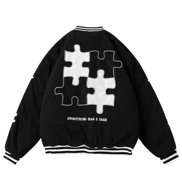 puzzle embroidery bomber jackets men harajuku cotton jacket coat streetwear winter jacket coat warm outwear black, Black;brown
puzzle embroidery bomber jackets men harajuku cotton jacket coat streetwear winter jacket coat warm outwear black, Black;brown