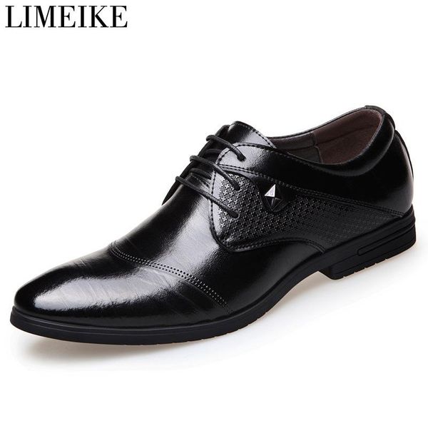 limeike 2020 men business oxfords men dress shoes pointed toe carved formal shoes, Black
limeike 2020 men business oxfords men dress shoes pointed toe carved formal shoes, Black