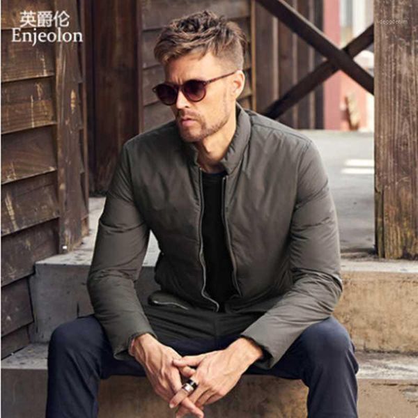 men's down & parkas enjeolon brand thicken winter men jacket light coat white duck warm parka1, Black
men's down & parkas enjeolon brand thicken winter men jacket light coat white duck warm parka1, Black