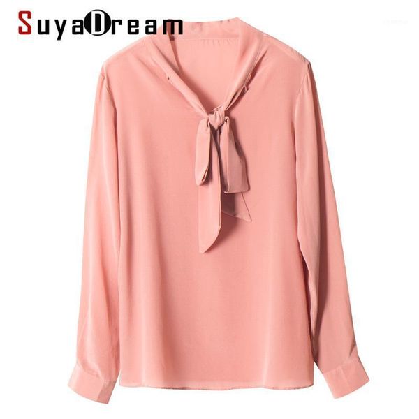 suyadream solid silk blouse women 100% silk crepe bow collar blouse shirt 2020 autumn fall office chic shirts1, White
suyadream solid silk blouse women 100% silk crepe bow collar blouse shirt 2020 autumn fall office chic shirts1, White