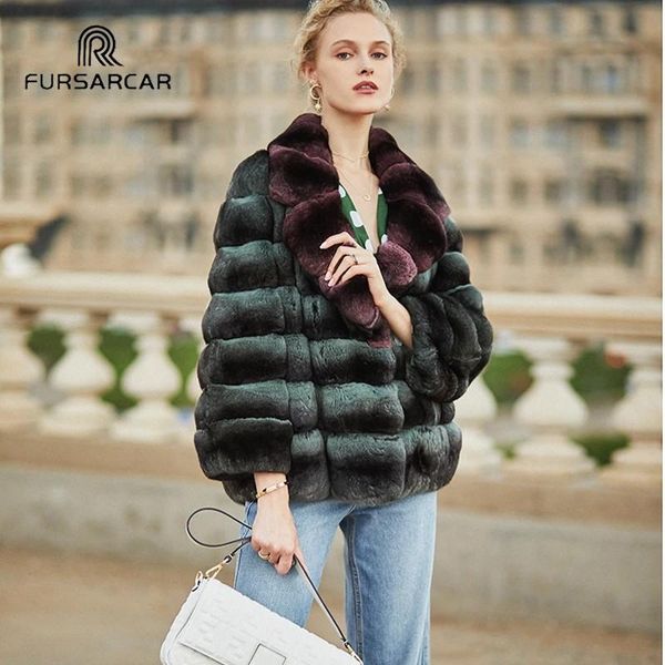 fursarcar 2020 new winter women rex fur coat fashion chinchilla turn-down collar jacket real genuine fur street outerwear, Black
fursarcar 2020 new winter women rex fur coat fashion chinchilla turn-down collar jacket real genuine fur street outerwear, Black