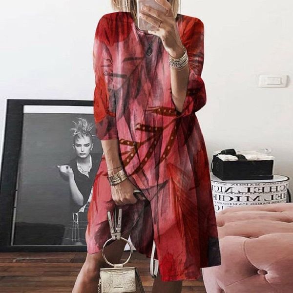 casual women summer dresses o-neck tree leaves printed loose boho dress plus size women dress thin linen female vestidos1, Black;gray
casual women summer dresses o-neck tree leaves printed loose boho dress plus size women dress thin linen female vestidos1, Black;gray