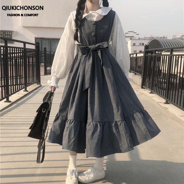qiukichonson kawaii waist bow tie lace-up sundresses women spring summer preppy chic soft girl ruffle dress overalls robe longue1, Black;gray
qiukichonson kawaii waist bow tie lace-up sundresses women spring summer preppy chic soft girl ruffle dress overalls robe longue1, Black;gray