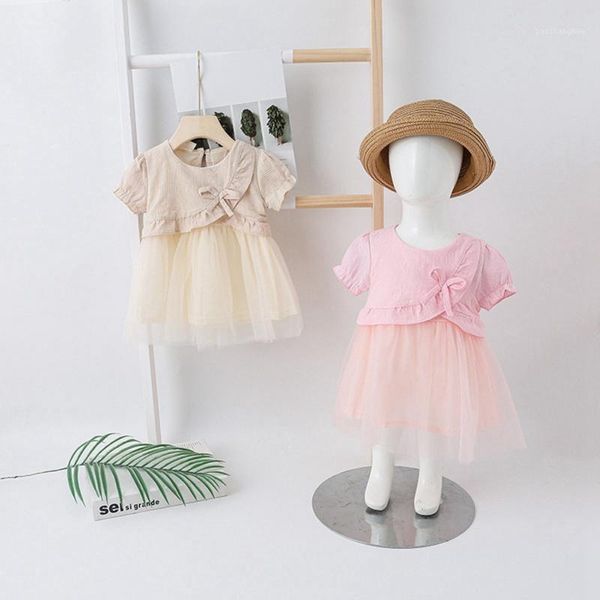 girl's dresses summer little girl cute casual girls' children's bow tie stitching gauze skirt princess dress1, Red;yellow
girl's dresses summer little girl cute casual girls' children's bow tie stitching gauze skirt princess dress1, Red;yellow