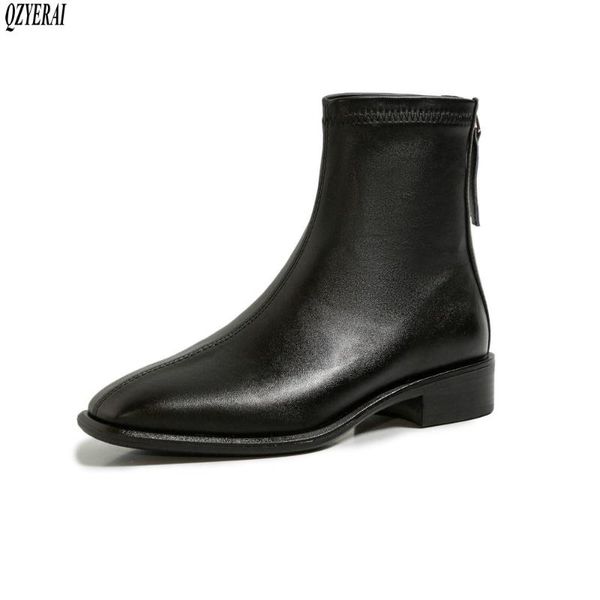 2020 new winter british style martin's boots women genuine leather ankle boots with square heads are fashionable, Black
2020 new winter british style martin's boots women genuine leather ankle boots with square heads are fashionable, Black