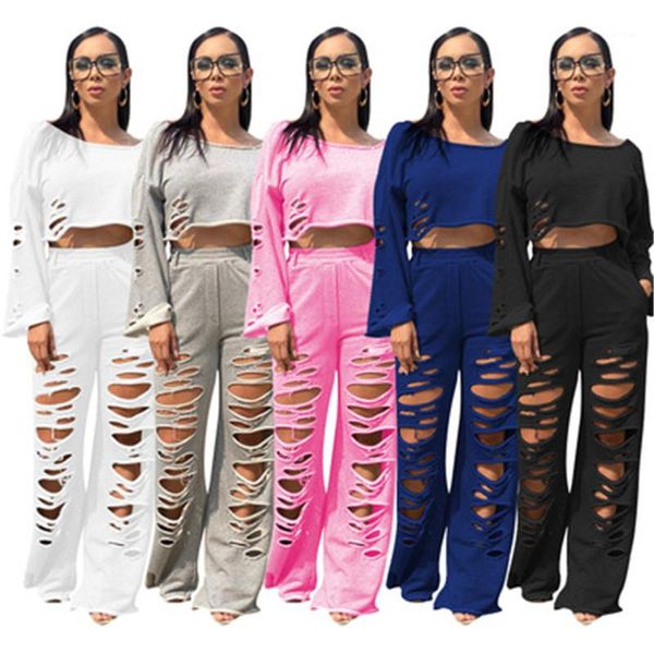 suit fashion long sleeve solid color 2pcs sets designer female casual round neck loose tracksuits women ripped flared pant sweatshirt, Gray
suit fashion long sleeve solid color 2pcs sets designer female casual round neck loose tracksuits women ripped flared pant sweatshirt, Gray