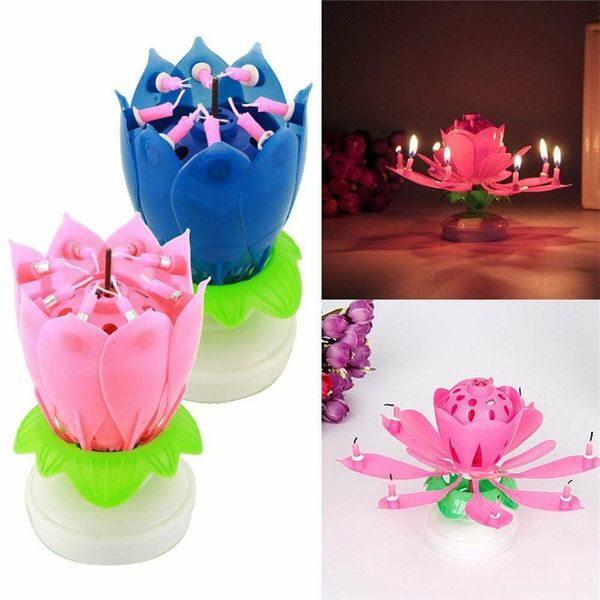 new 1pcs rotating colorful petals music candle children birthday party lotus sparkling flower candles squirt blossom flame cake accessory
new 1pcs rotating colorful petals music candle children birthday party lotus sparkling flower candles squirt blossom flame cake accessory