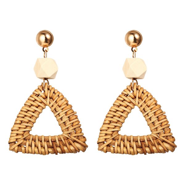 2021creative minimalist retro knitted wooden earrings rattan earringstriangle, Golden;silver
2021creative minimalist retro knitted wooden earrings rattan earringstriangle, Golden;silver