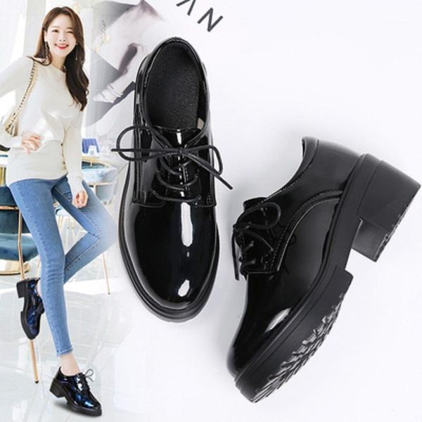 2020 spring new thick heel platform personality versatile mid-heel casual shoes1, Black
2020 spring new thick heel platform personality versatile mid-heel casual shoes1, Black