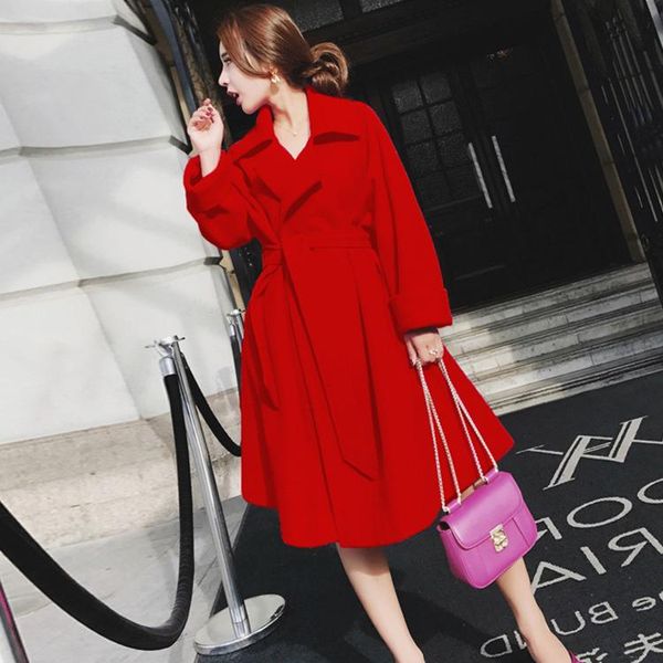 women's wool & blends warm long blend ladies coat belt slim elegant jacket tun-down collar korean womens fashion, Black
women's wool & blends warm long blend ladies coat belt slim elegant jacket tun-down collar korean womens fashion, Black