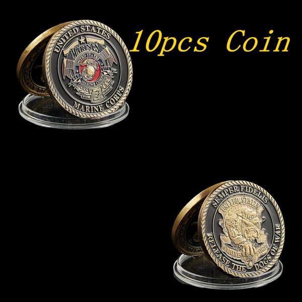 10pcs/lot us marine corps war pirate devil navy military craft dog gold plated challenge coin
10pcs/lot us marine corps war pirate devil navy military craft dog gold plated challenge coin