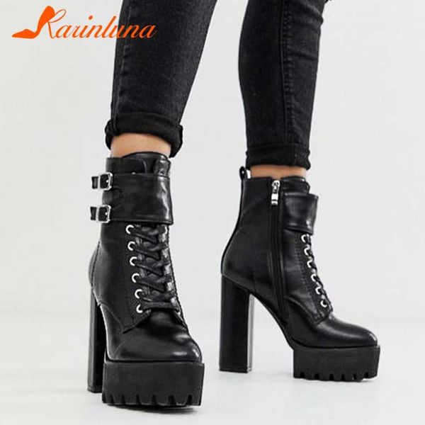 female shoes fashion new punk gothic buckle straps platform thick high heels motorcycle shoelace ankle booties, Black
female shoes fashion new punk gothic buckle straps platform thick high heels motorcycle shoelace ankle booties, Black