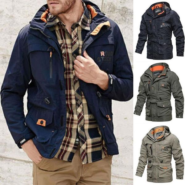 autumn winter men's jacket waterproof tactical parka outdoor jacket casual windbreaker hooded mid-length p2r2, Blue;black
autumn winter men's jacket waterproof tactical parka outdoor jacket casual windbreaker hooded mid-length p2r2, Blue;black