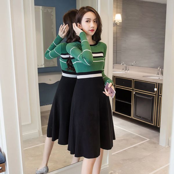 new 2021 feminino longo vestidos malha torno pescoo estiramento de manga comprida elegante inverno listrado camisola fez7 av06, Black;gray
new 2021 feminino longo vestidos malha torno pescoo estiramento de manga comprida elegante inverno listrado camisola fez7 av06, Black;gray