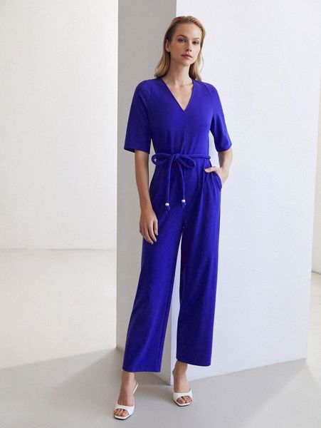 motf premium belted tee jumpsuit g3j5#, White
motf premium belted tee jumpsuit g3j5#, White