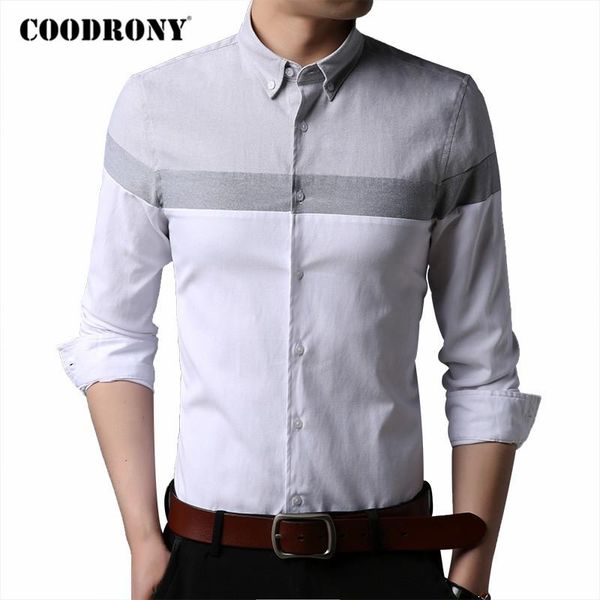 coodrony brand striped shirt men spring autumn streetwear fashion patchwork casual shirts cotton long sleeve chemise homme c6054, White;black
coodrony brand striped shirt men spring autumn streetwear fashion patchwork casual shirts cotton long sleeve chemise homme c6054, White;black