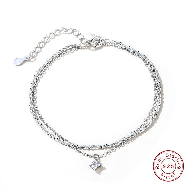 european double lines bracelet fine 100% solid s925 sterling silver fashion zircon jewelry for women+box, Black
european double lines bracelet fine 100% solid s925 sterling silver fashion zircon jewelry for women+box, Black