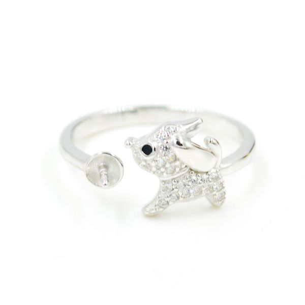 s925 sterling silver cute dog pearl beads ring mountings jewelry making diy fashion rings mounts fittings size 6-9 adjustable, Slivery;crystal
s925 sterling silver cute dog pearl beads ring mountings jewelry making diy fashion rings mounts fittings size 6-9 adjustable, Slivery;crystal